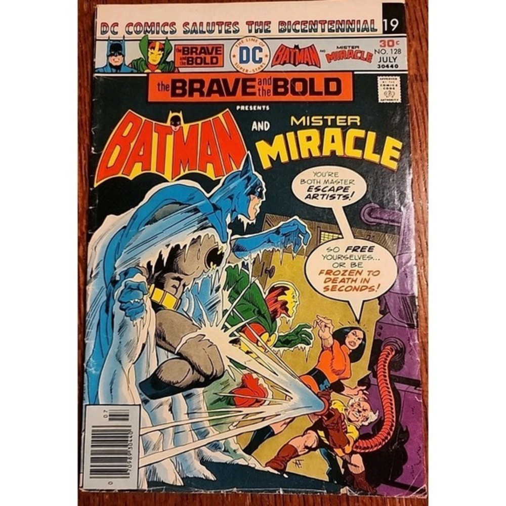 BRAVE AND THE BOLD #128 (1976) Batman, Mr. Miracle, Big Barda,  Aparo, DC GD V02